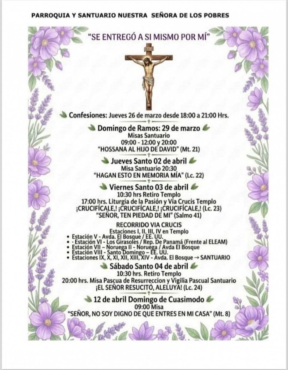 ORGANIGRAMA DE LA PARROQUIA Y SANTUARIO